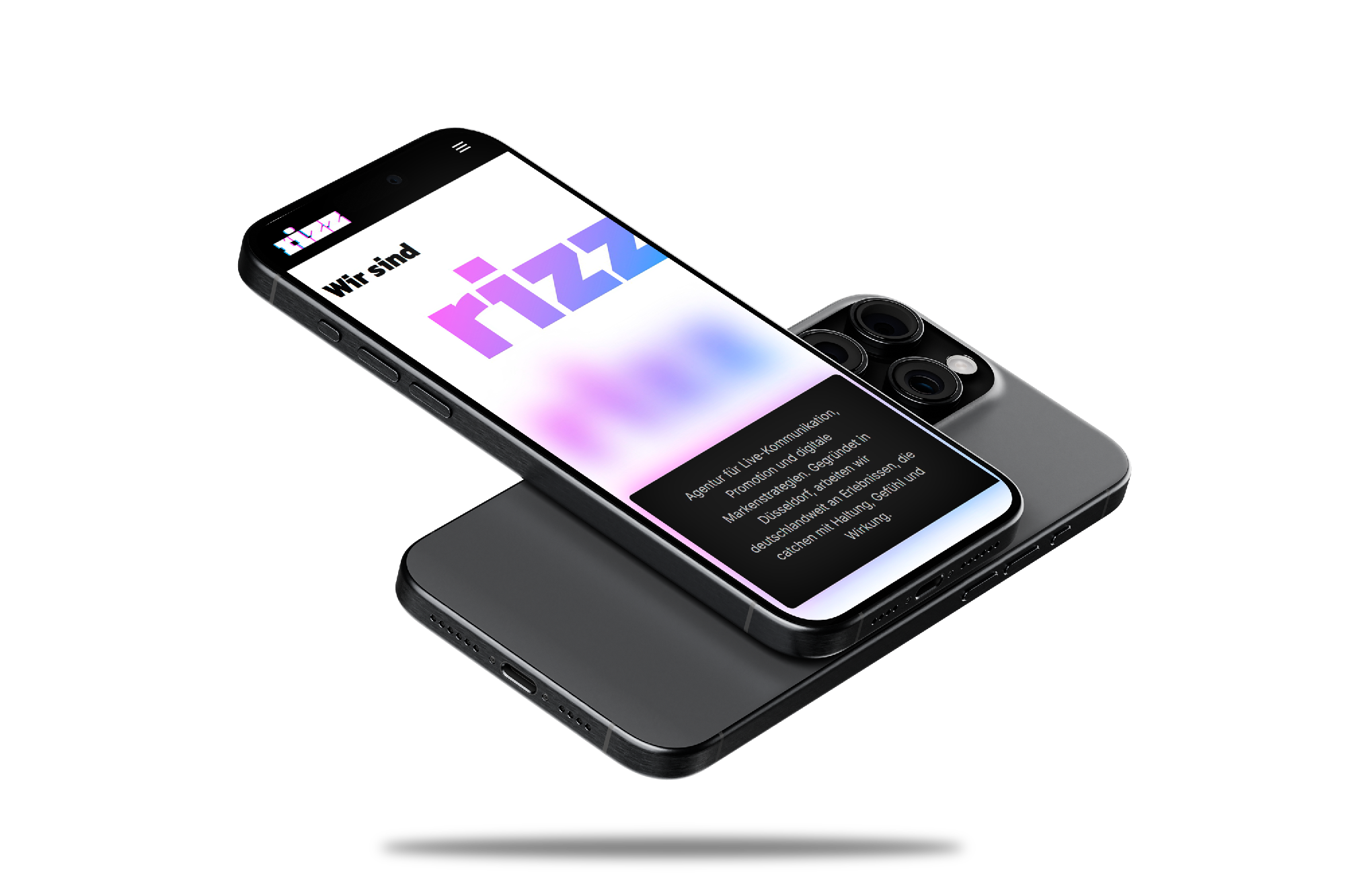 Mock-up rizz Marketing Mobile Device Webseite