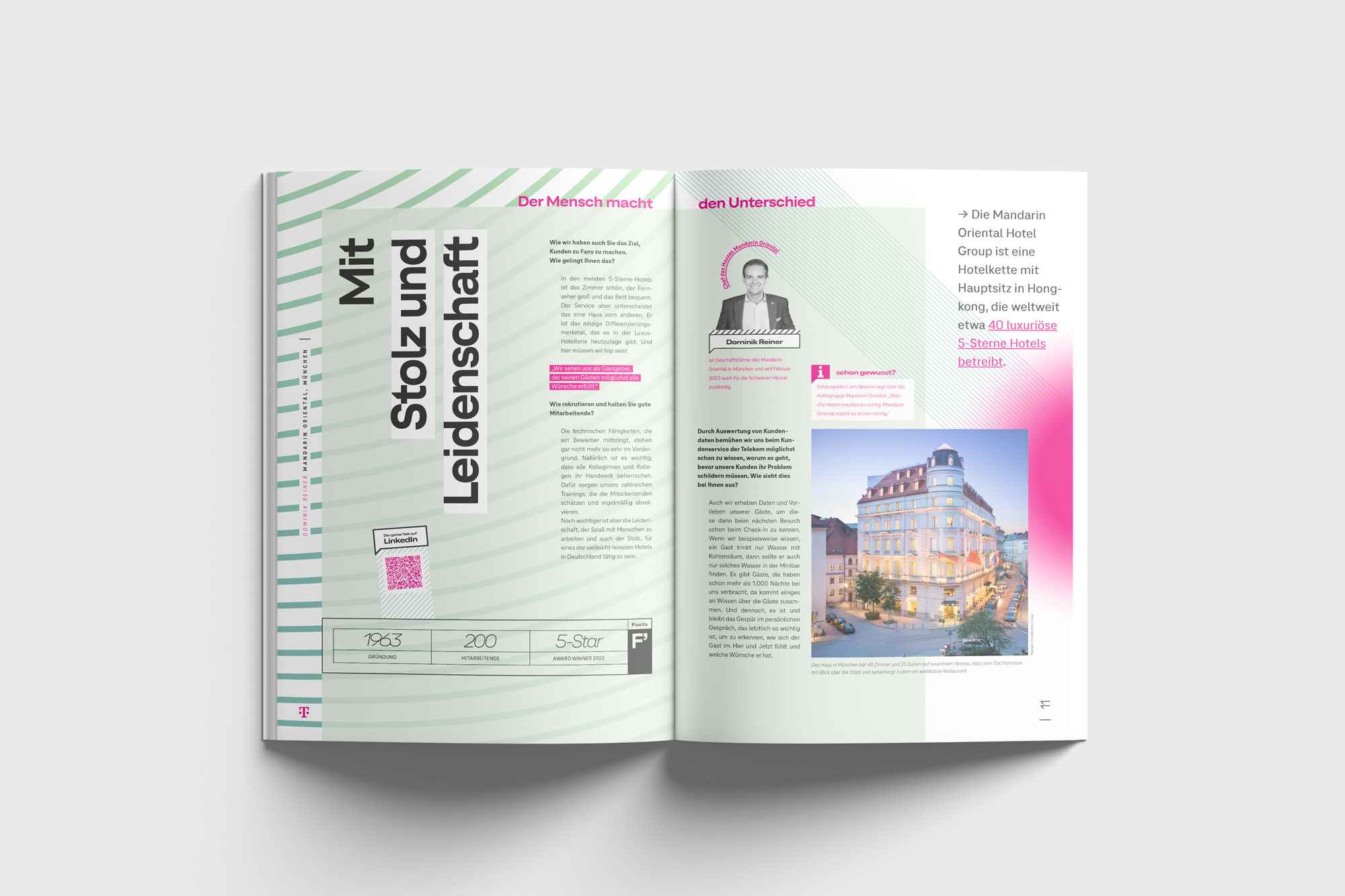 Mock-up Telekom Service MAG Doppelseite