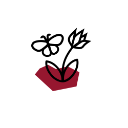 Icon Blume und Insekt