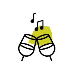 Icon Weingläser prosten