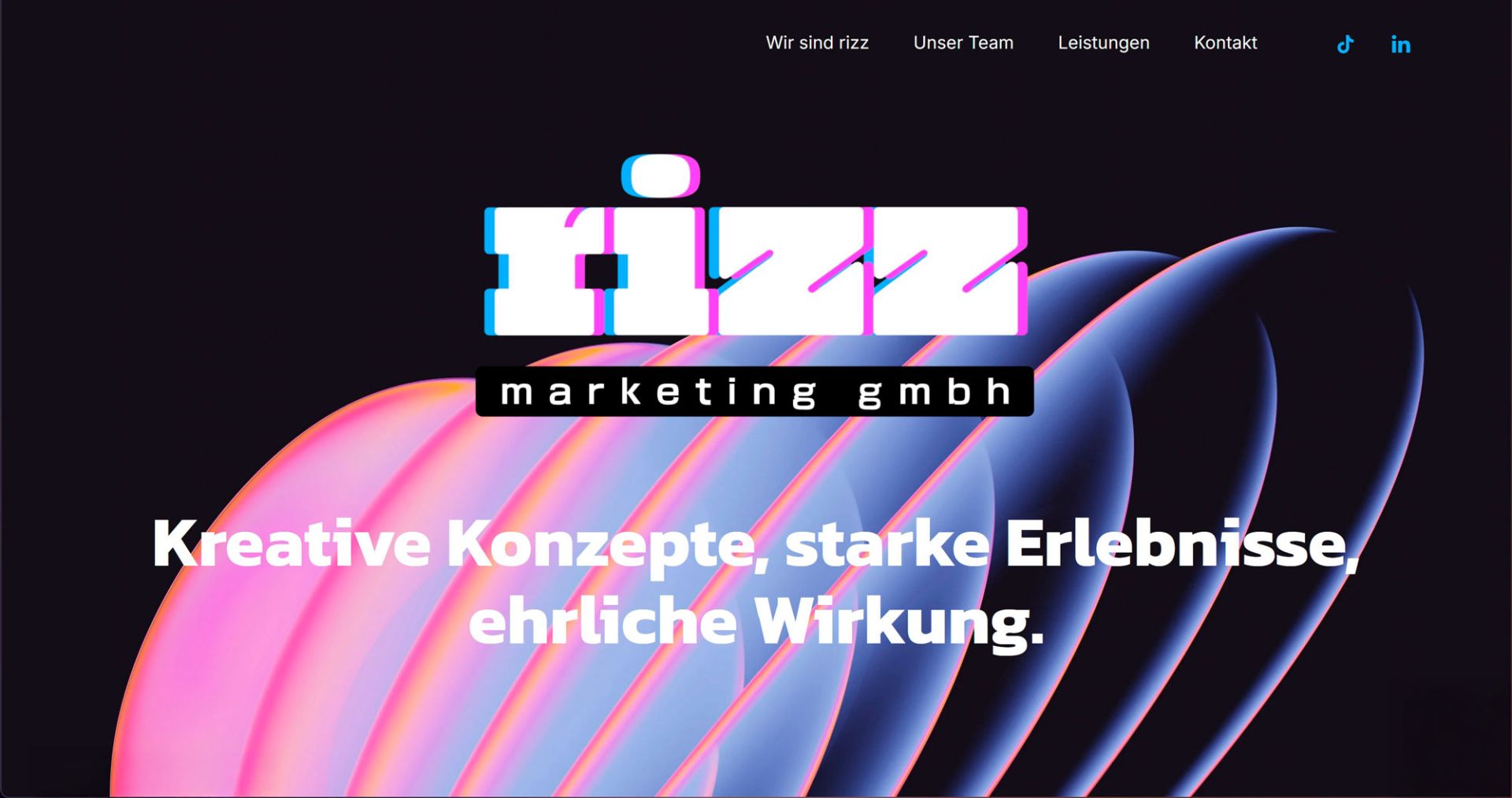 Mock-up rizz Marketing Bereich Header