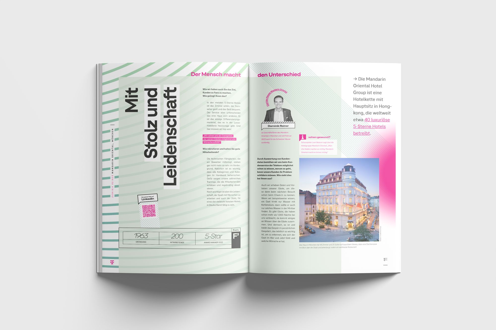 Mock-up Telekom Service MAG Doppelseite