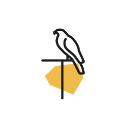 Icon Vogel auf Stange