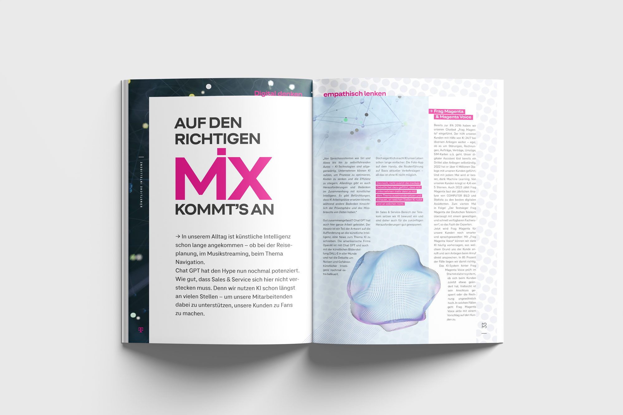 Mock-up Telekom Service MAG Doppelseite