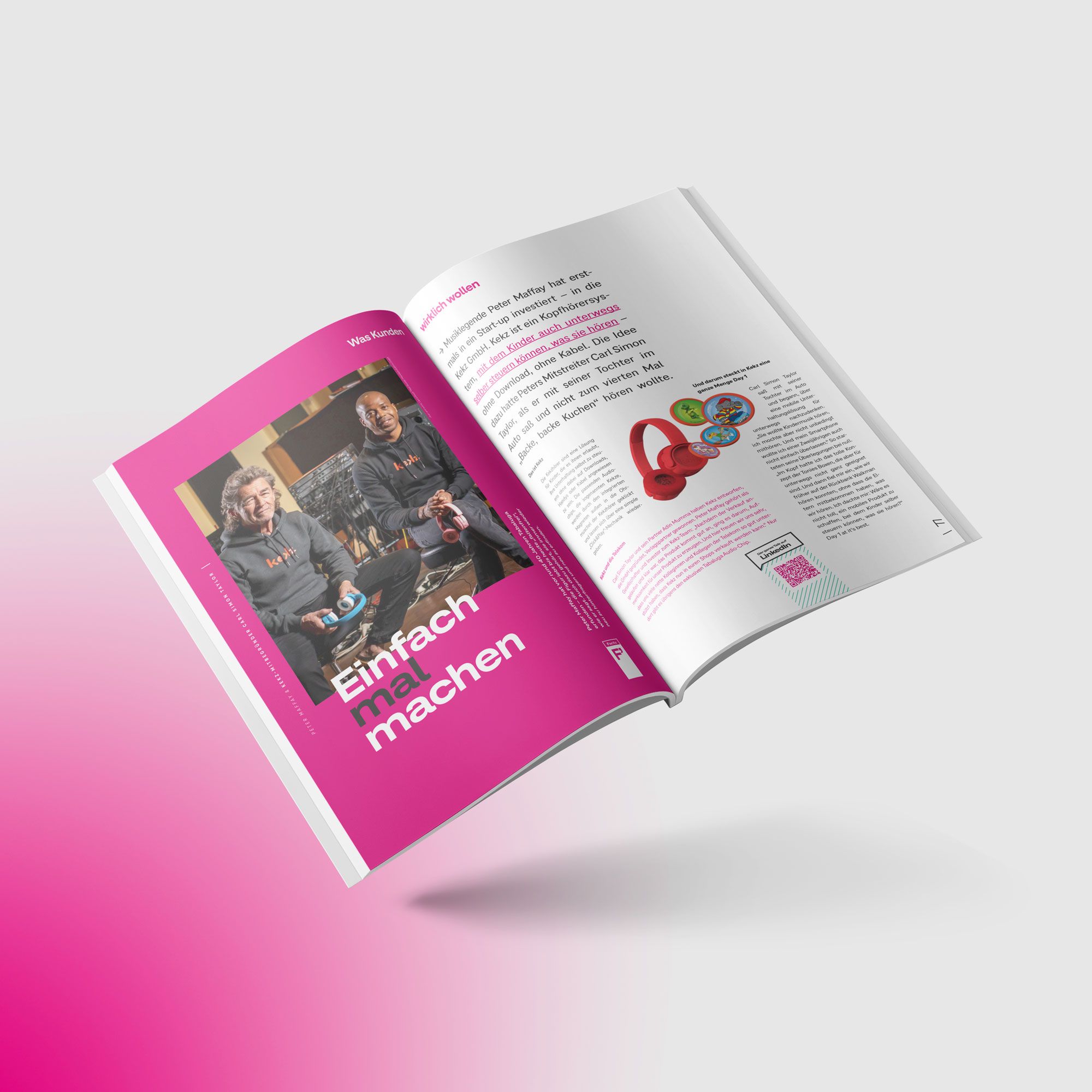Mock-up Telekom Service MAG Magzin Doppelseite