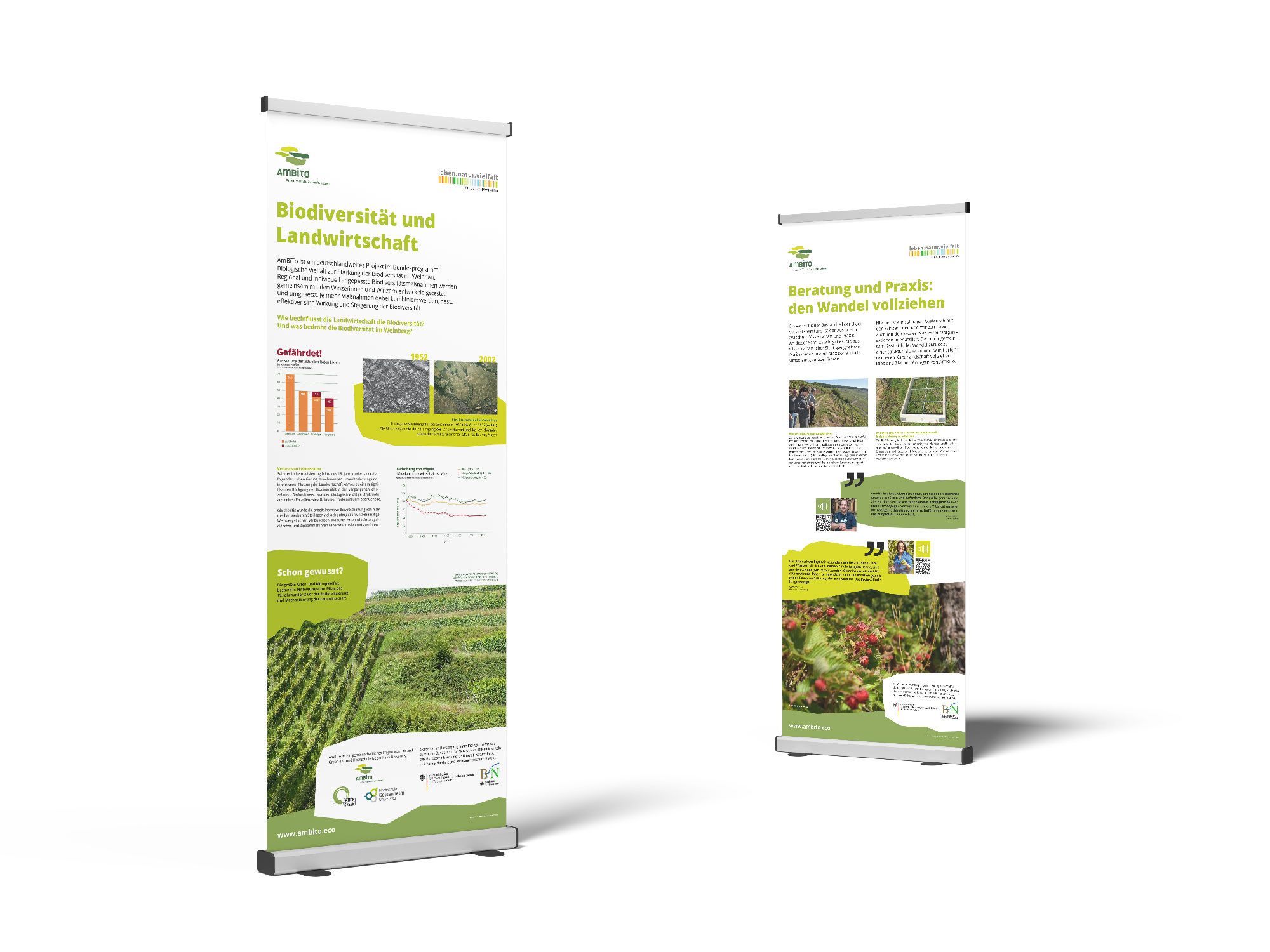 Mock-up Roll-up Biodiversität und Landwirtschaft